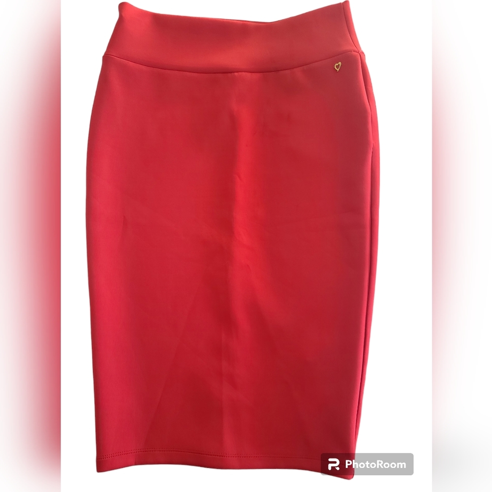 Thalia Sodi Women's Pencil Skirt Hibiscus Color Pink Size Small